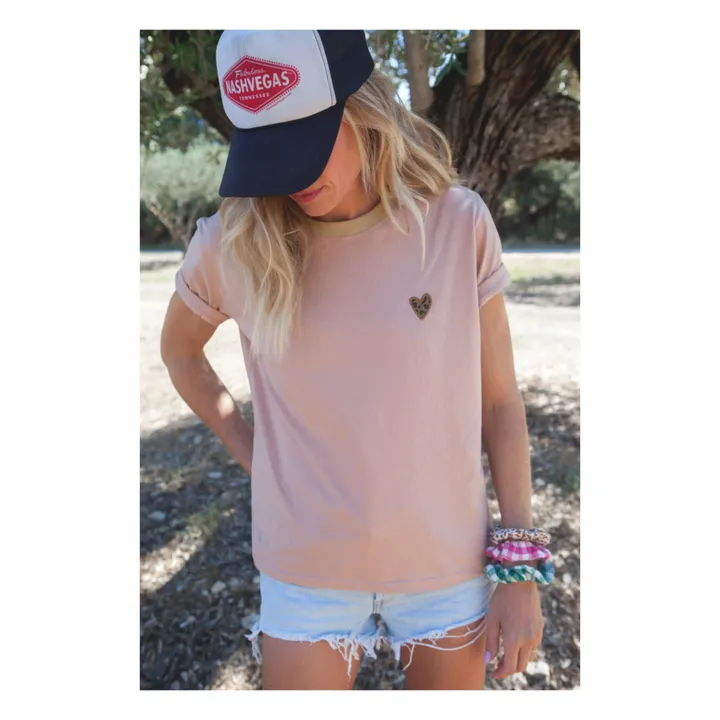 Marlot Paris T-Shirt Coton Bio Joy - Collection Femme  | Rose poudré