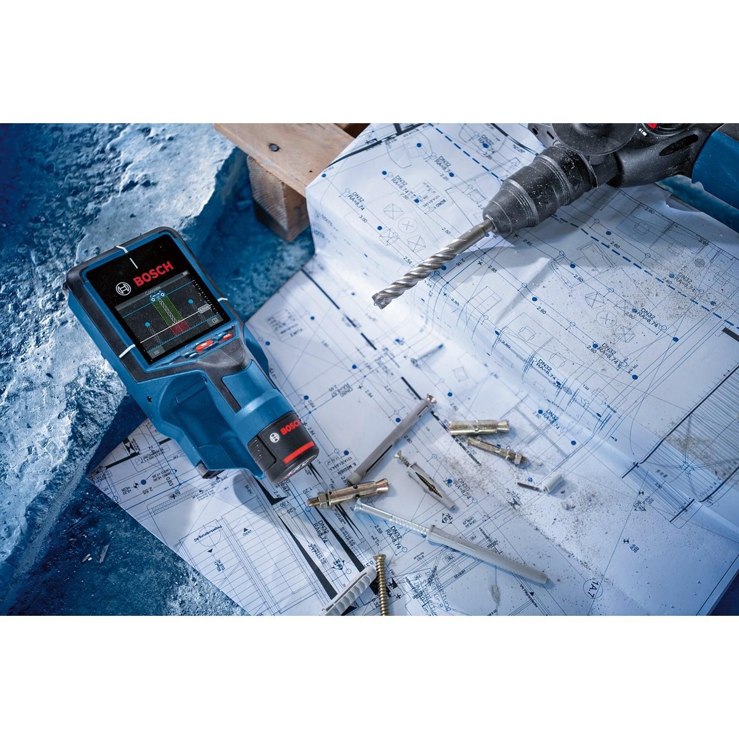 Bosch Professional D-TECT 200 C Accu muurscanner 200mm 12V Basic body met batterijen in beschermtas - 0601081600