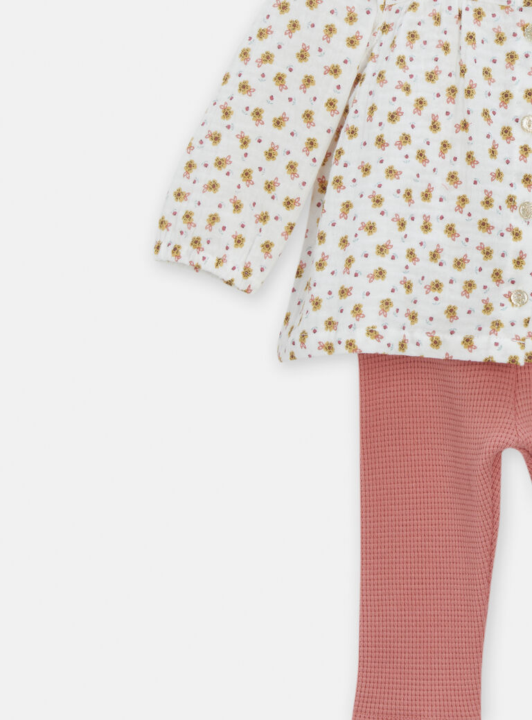Ensemble à imprimé fleuri pour bébé fille