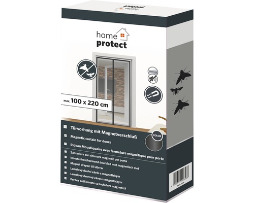 Insectenhor Home Protect Premium deurgordijn met magneetsluiting, zonder boren, antraciet, 100x220 cm