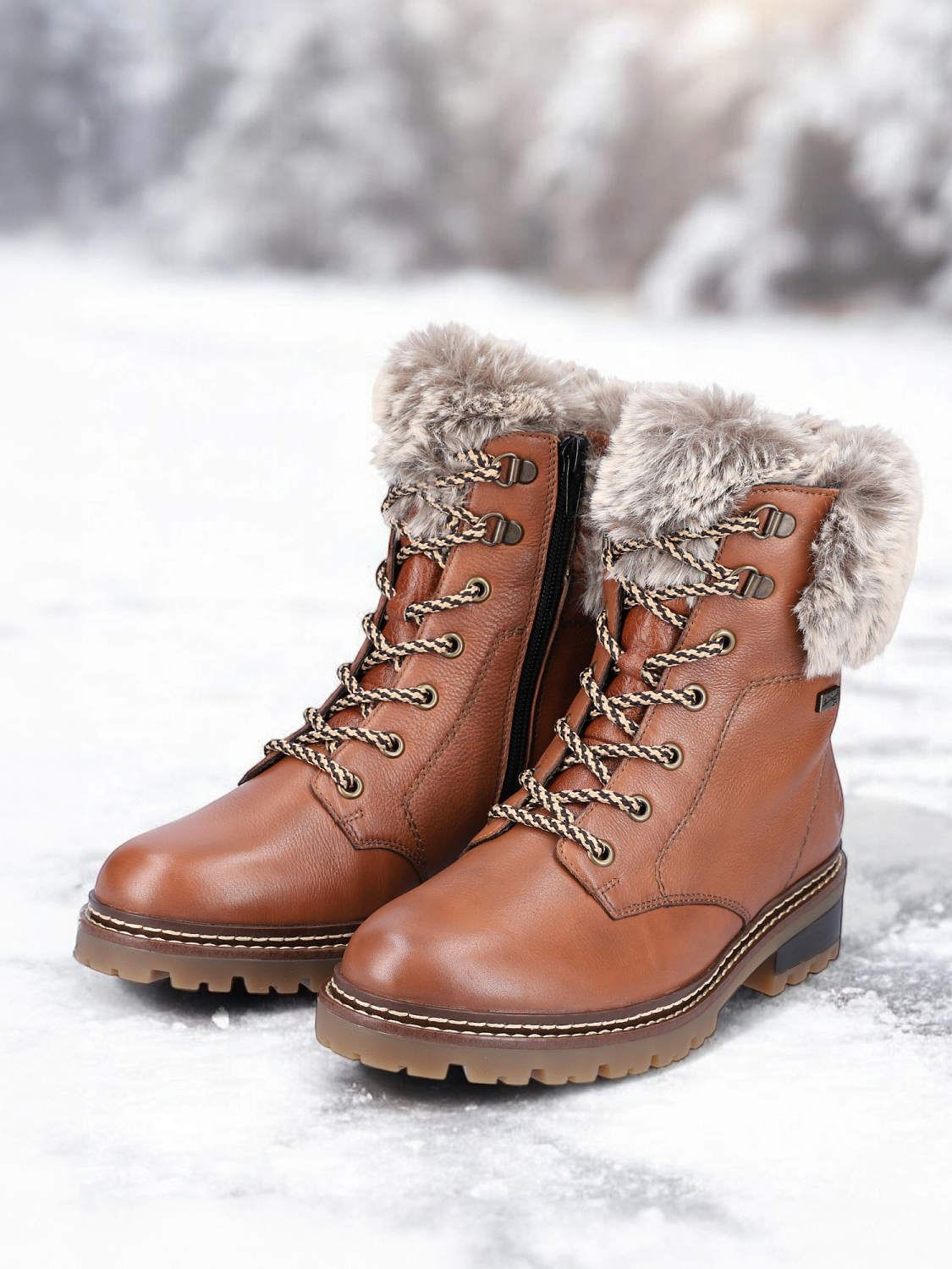 Remonte Vintersko skinn ullfôret fiber-grip