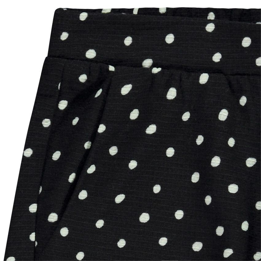 Pantalon imprimé pois pour fille - Noir