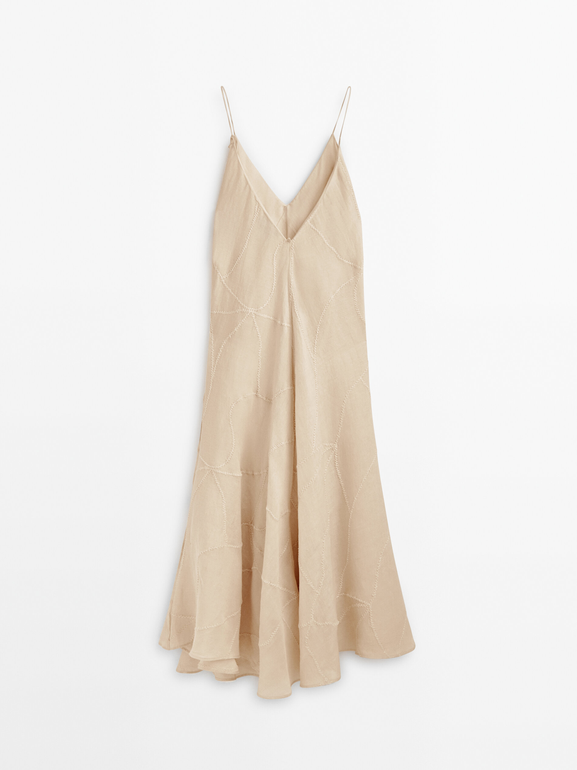Vestido de edição limitada com detalhes em miçangas e amarração - RAW