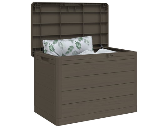 VIDAXL - Coffre Boîte à coussins d'extérieur brun 77,5x44,5x53 cm polypropyl...