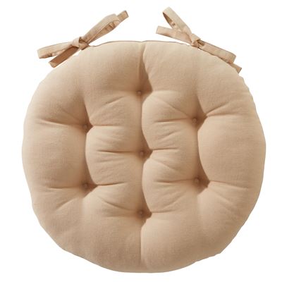 Galette de chaise capitonnée ronde - Lot de 2