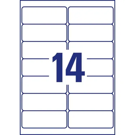 Avery Zweckform L7563-25 Adress-Etiketten,A4 99,1 x 38,1 mm, 25 Bogen/350 Etiketten, transparent