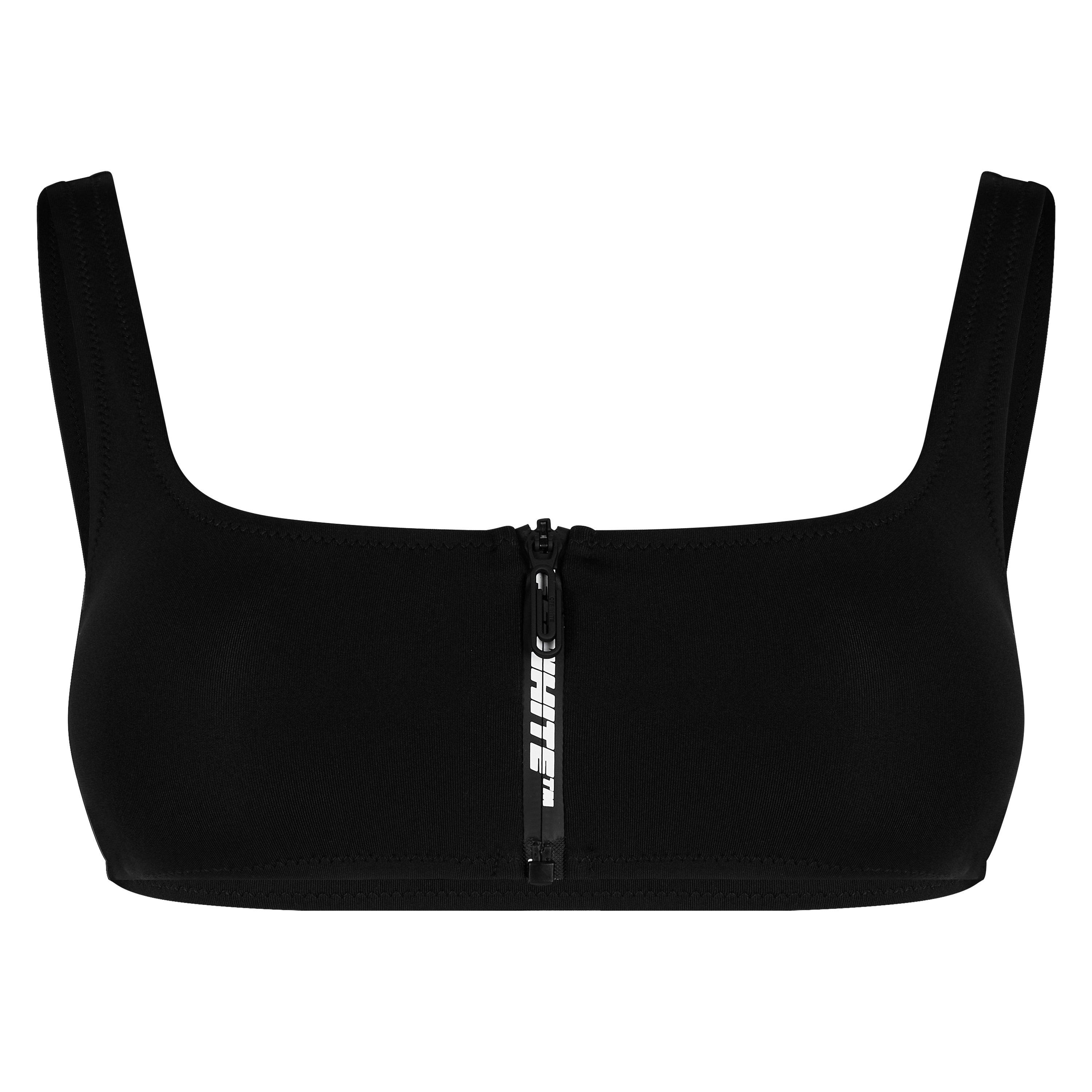 Off White Zip Detail Bikini