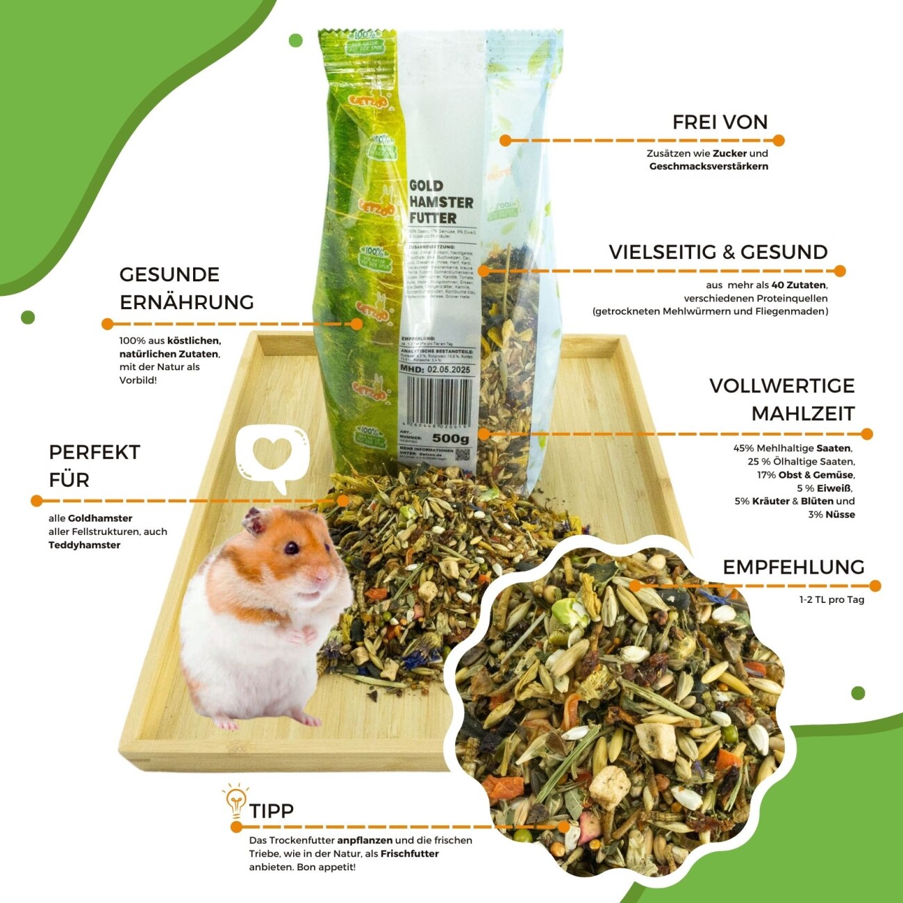 Getzoo Goldhamsterfutter 500g