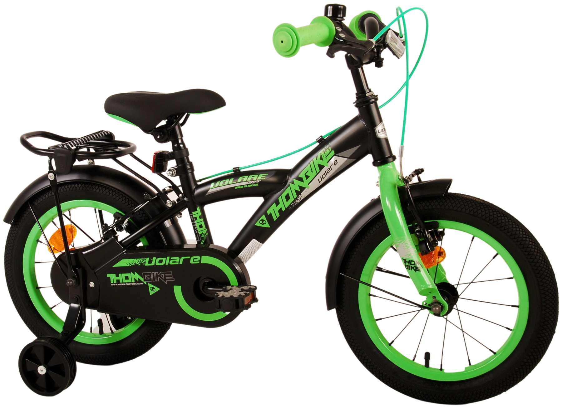 TPFSports Thombike Kinderfahrrad - Jungen - 14 Zoll - Rücktritt + Handbremse - Schwarz/Blau