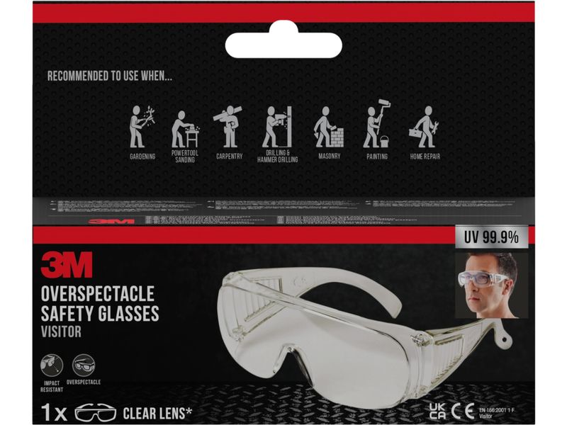 3M Überbrille Visitor Transparent Visitor Schutzbrille