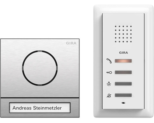 Gira 2406000 Audiosysteem 1TN RVS-kleur Systeem 106 Eengezinswoningpakket Audio
