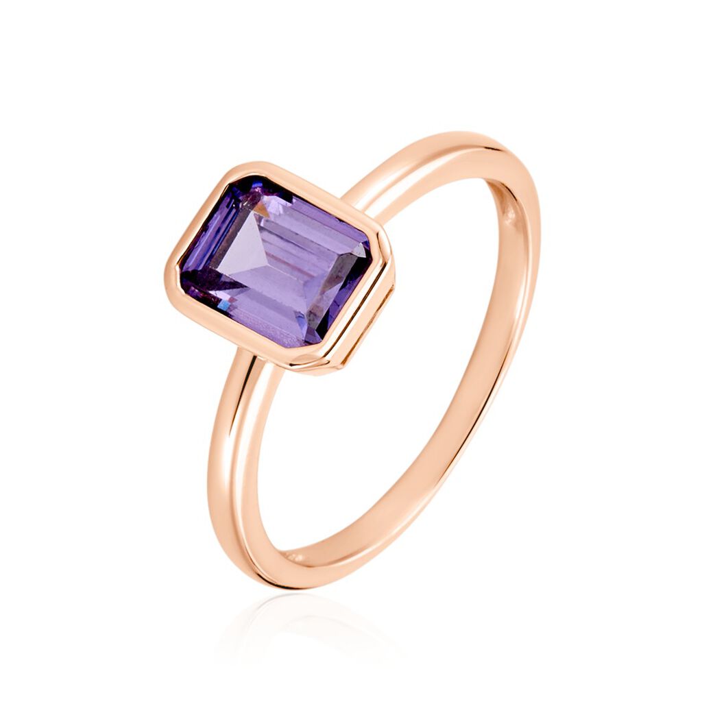 Bague Purple Mood Argent Rose Oxyde De Zirconium