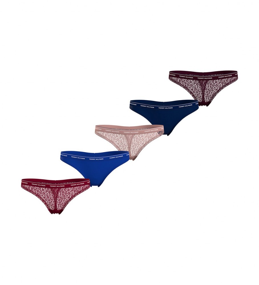 Pacote com 5 tangas Tommy Hilfiger Premium Essential multicoloridas