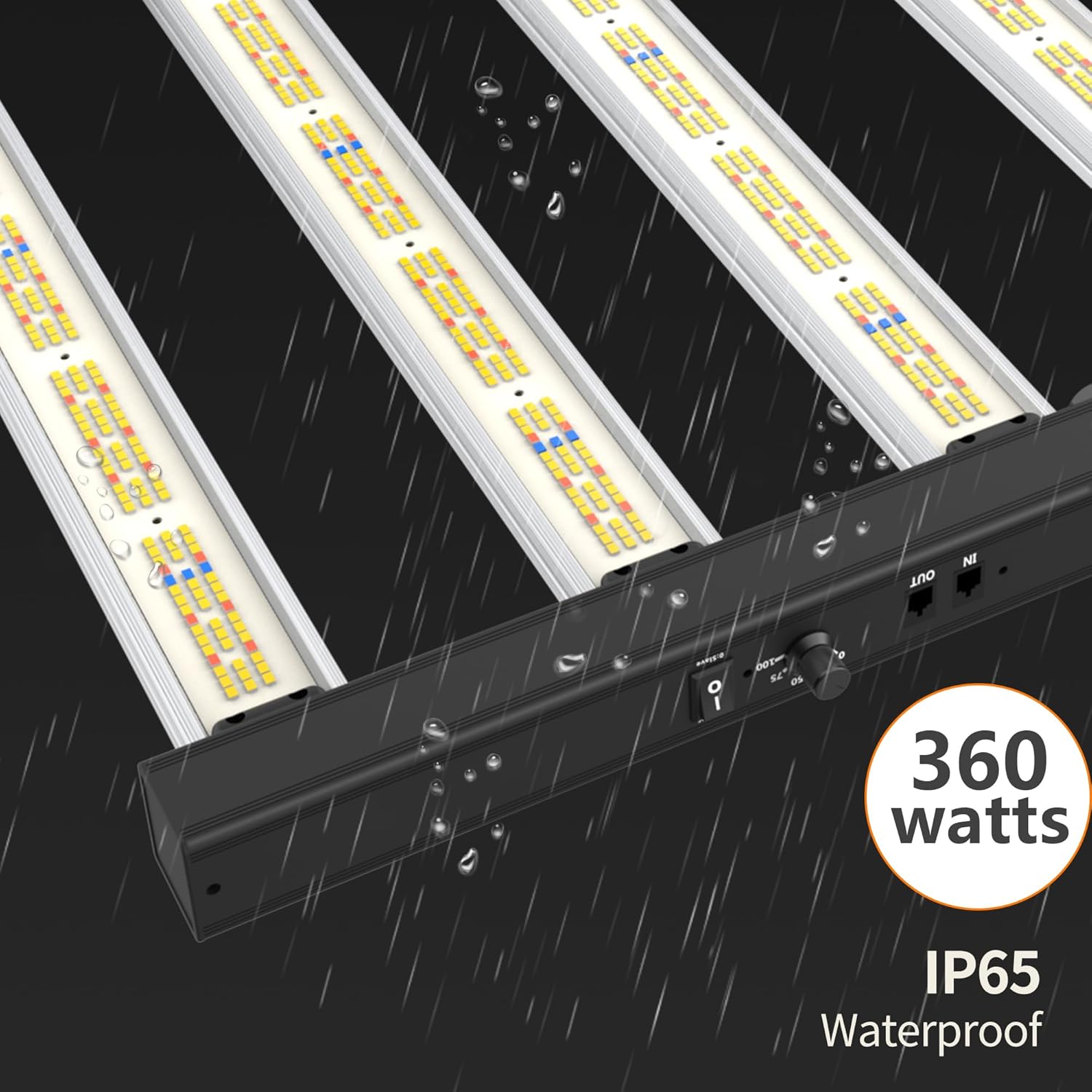 FARMLITE Led Grow Lampe Grow Light Pflanzenlampe Led Vollspektrum Zimmerpflanzen Lampe Greenhouse Lights Dimmbare Geeignet für 4x4ft (360Watts)