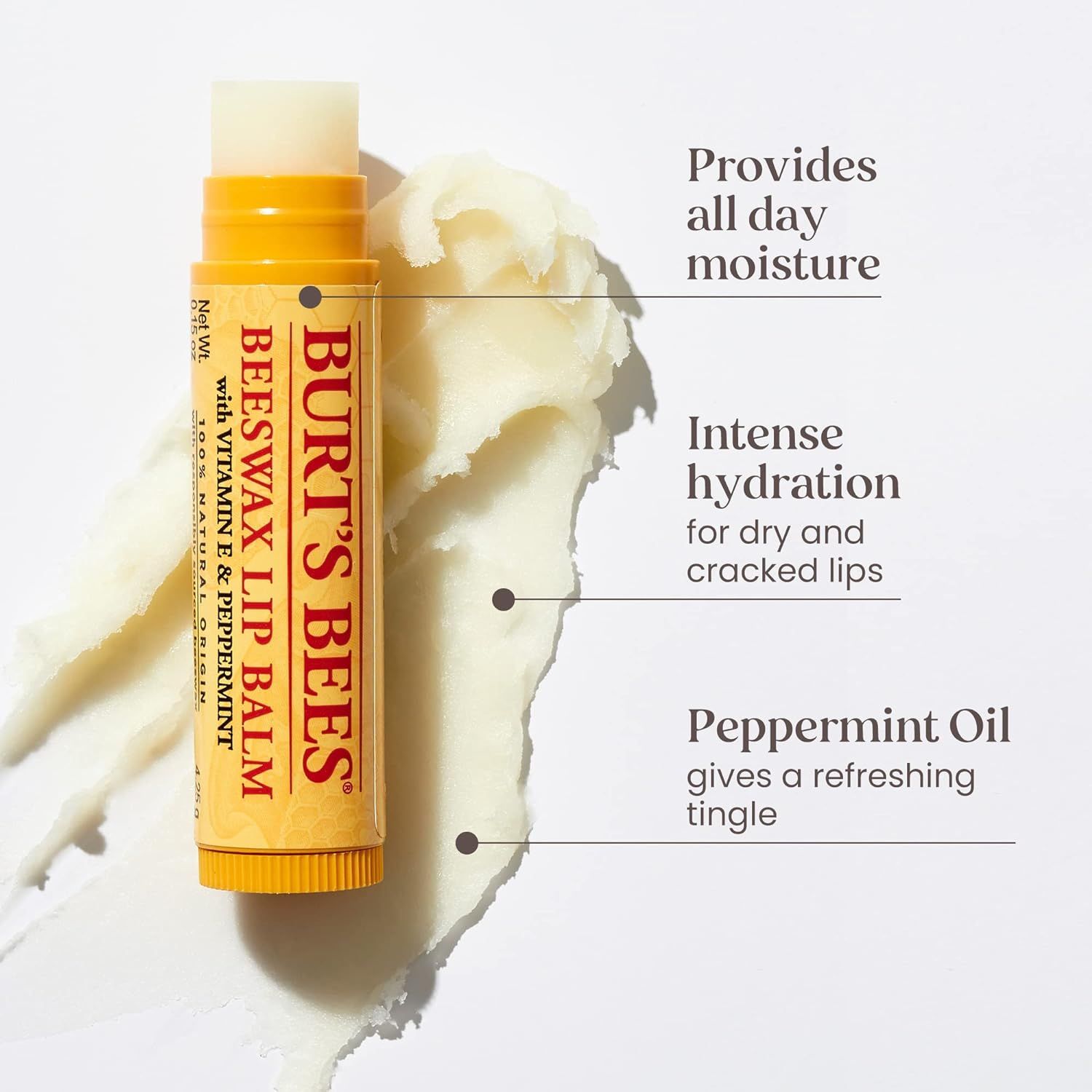 Burt's Bees Lippenbalsame Original Bienenwachs und Vanilleschote