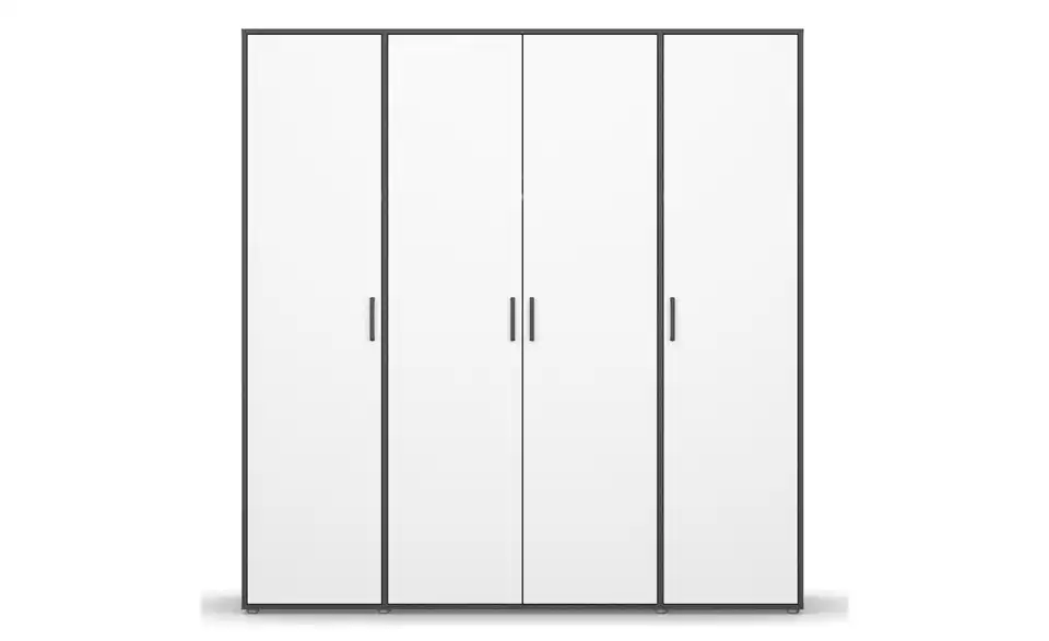 Drehtürenschrank Absetzung: Grau 187 cm 4 Stück