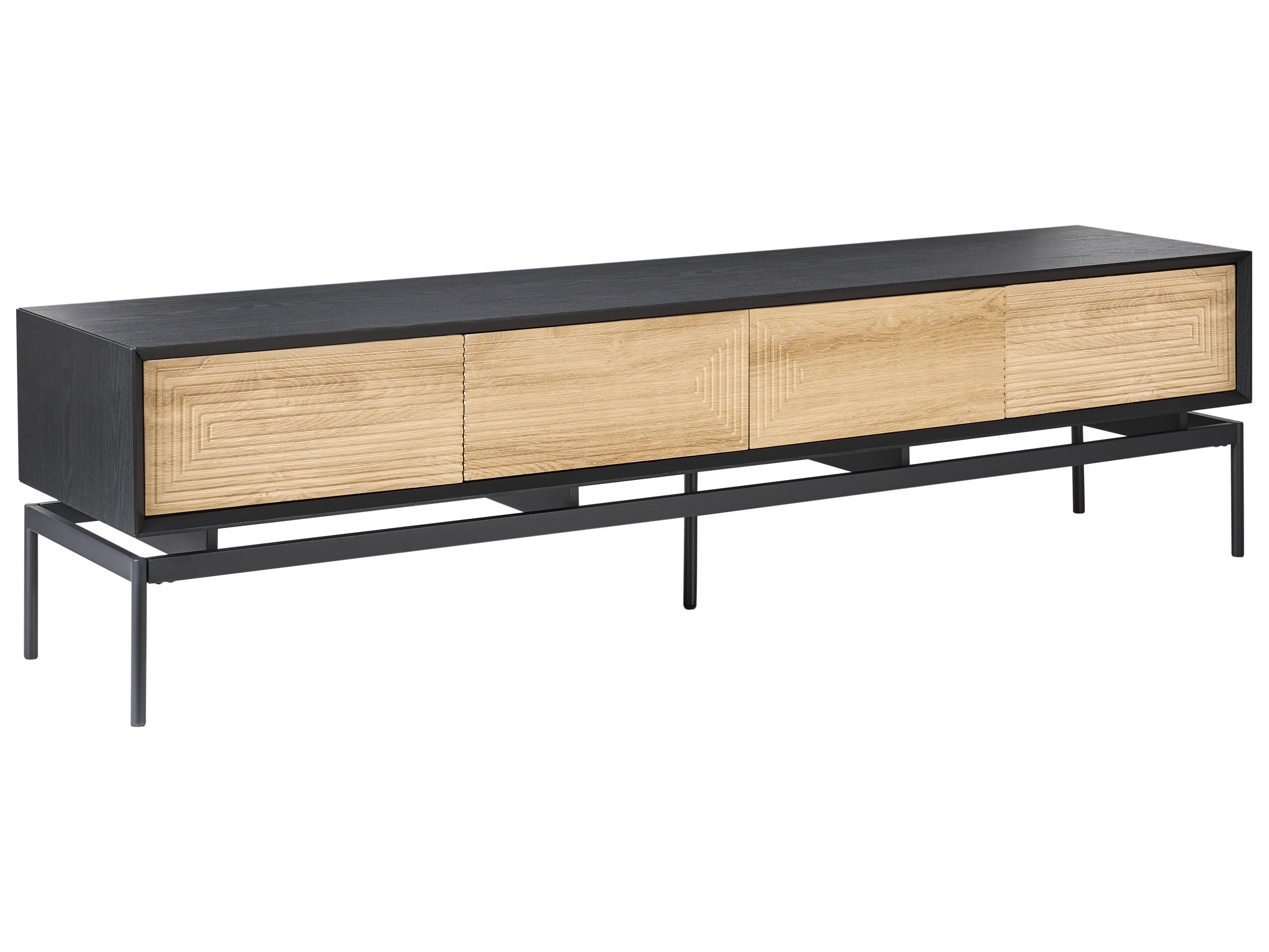 TV-meubel LANCELIN Zwart/lichtbruin