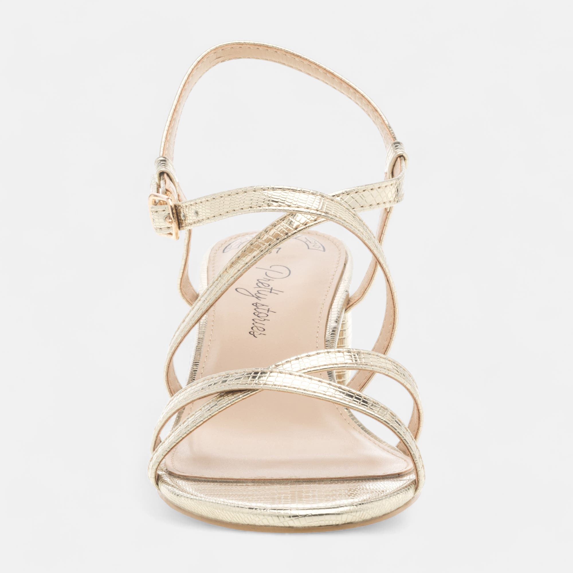 Nu-pieds à talon Femme or