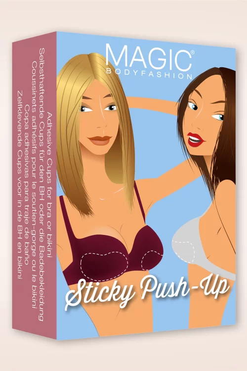MAGIC Bodyfashion Kleverige push-up bh-cups in zwart