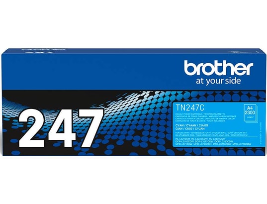 BROTHER - Cartouche toner TN247C Cyan Jusqu'à 2300 pages