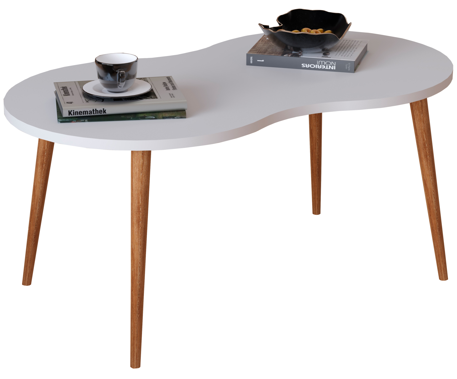 Couchtisch BARILO - weiß-Honig Eiche - 90 cm breit