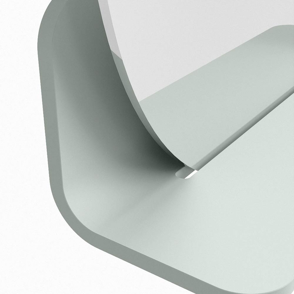 Mondiaz Spot spiegel rond Ø40cm met planchet greey