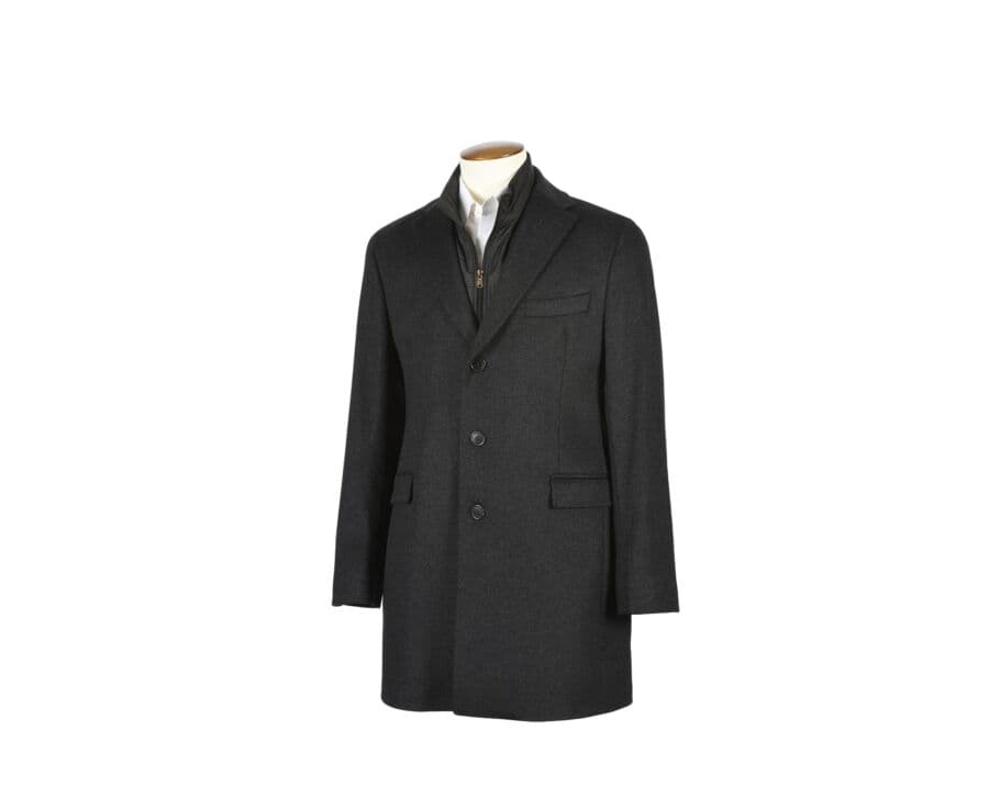 Manteau homme laine & cachemire hiver Gris Anthracite - HONORÉ II