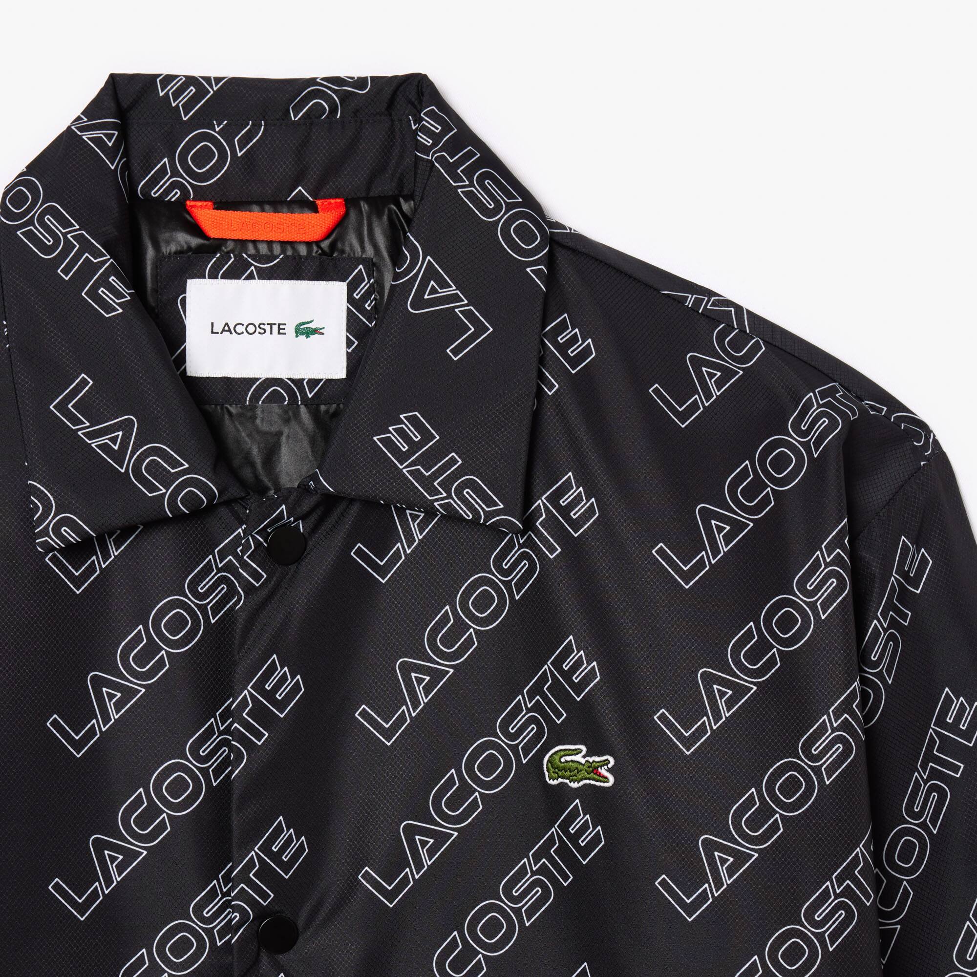 Jacke mit Stehkragen und grafischem Aufdruck Jacken & Mäntel - Schwarz - Lacoste - Herren