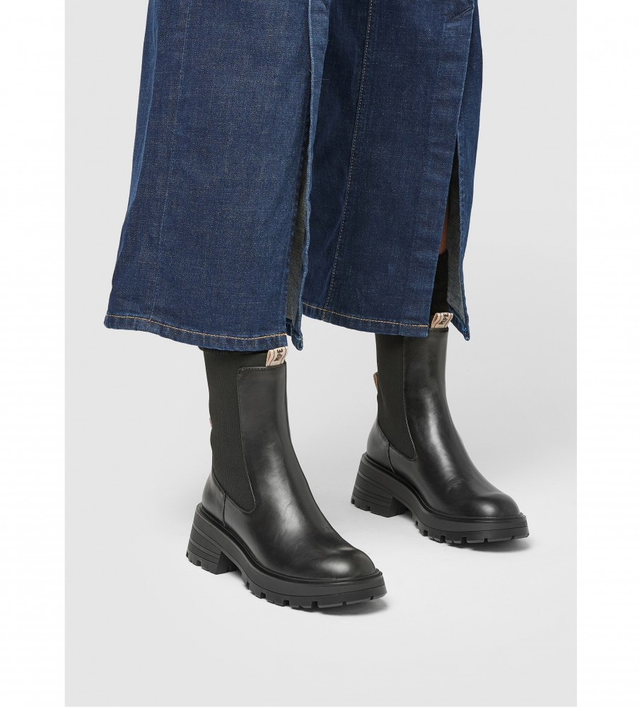 Botas pretas de cano curto Pepe Jeans Soda Plus