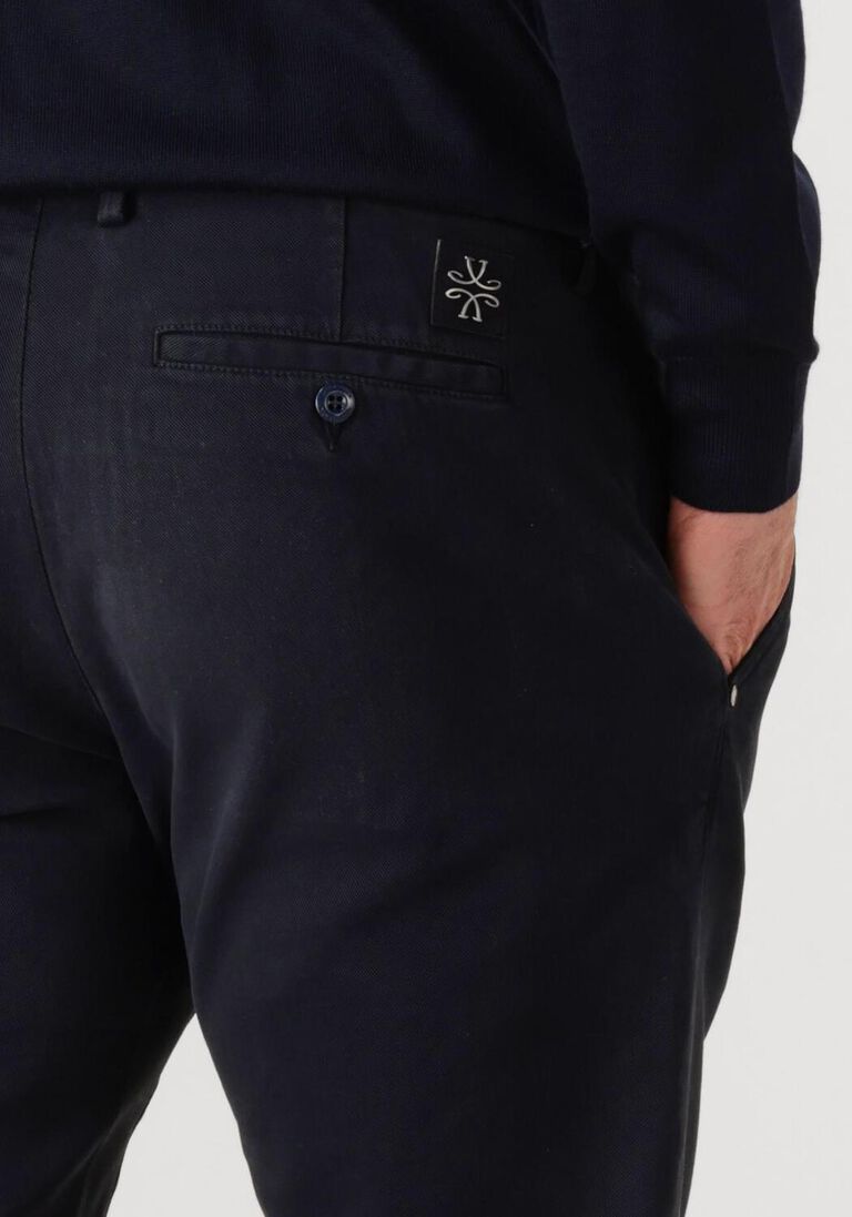 donkerblauwe jacob cohen chino pantalone slim fit bobby