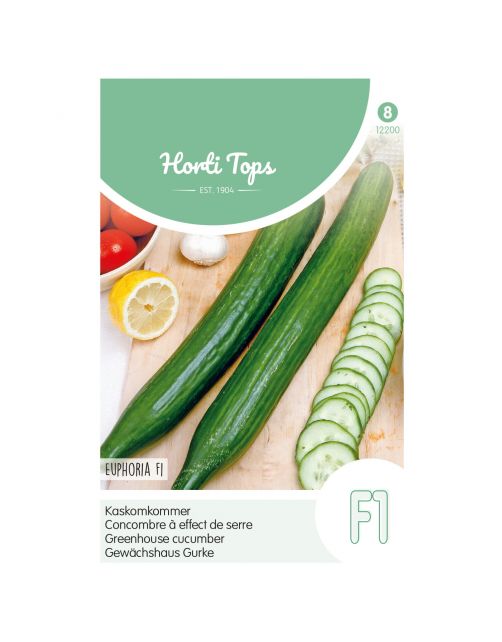 Hortitops Komkommers Euphoria F1 - Groentezaden - 8 stuks