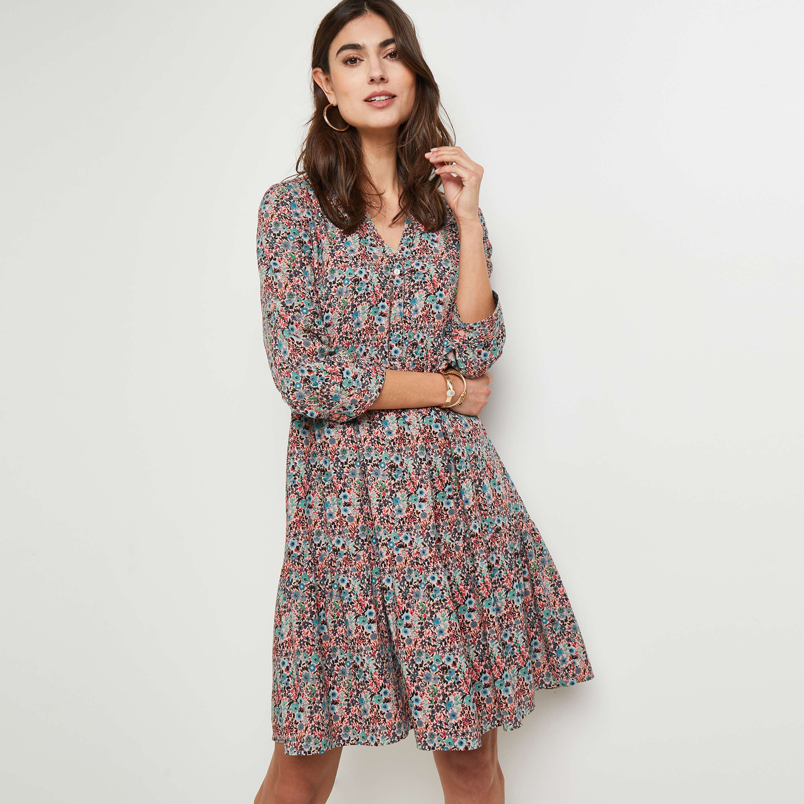 Robe imprimée femme - ROSE PALE