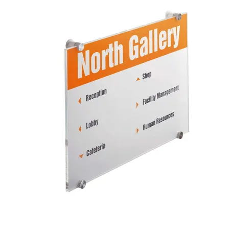 Durable 482619 Türschild Crystal Sign, 297 x 420 mm (DIN A3 hoch), transparent