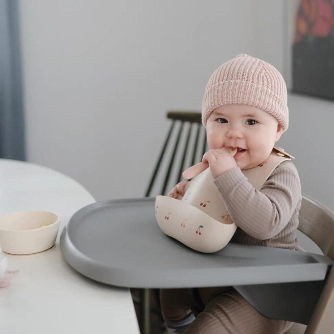 Mushie sensorische babylepel - blush - 2st