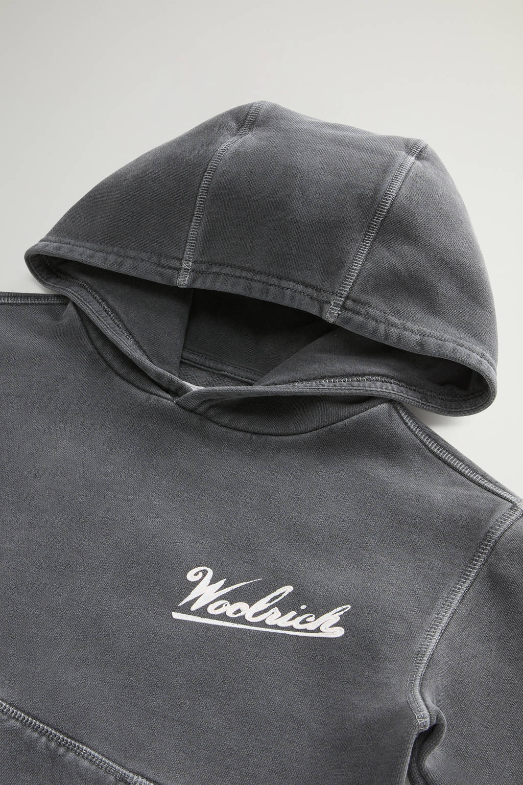 Woolrich hoodie met logo zwart
