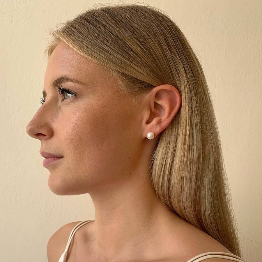 Snö Of Sweden Laney Pearl Earring White 8mm