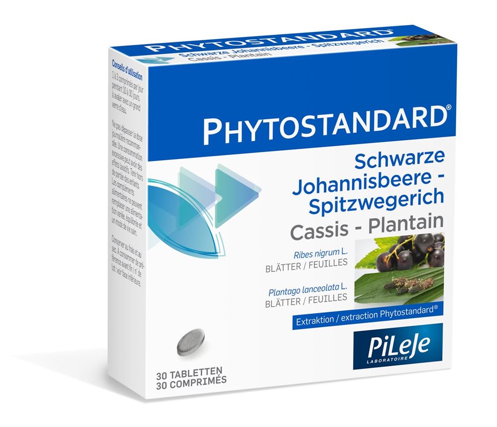 PHYTOSTANDARD Schwarze Johannisbeere-Spitzwegerich Tabl Blist 30 Stk