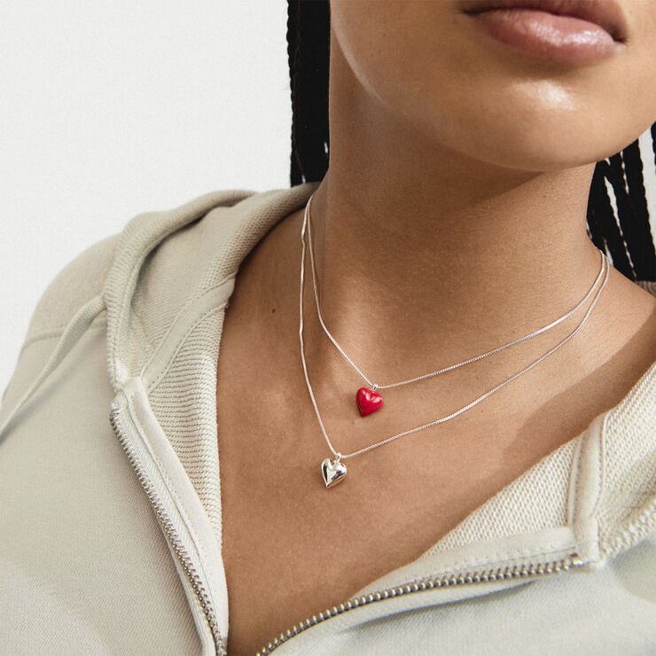 Pilgrim MAEVE necklace, 2 in a set, silver-plated Sølv