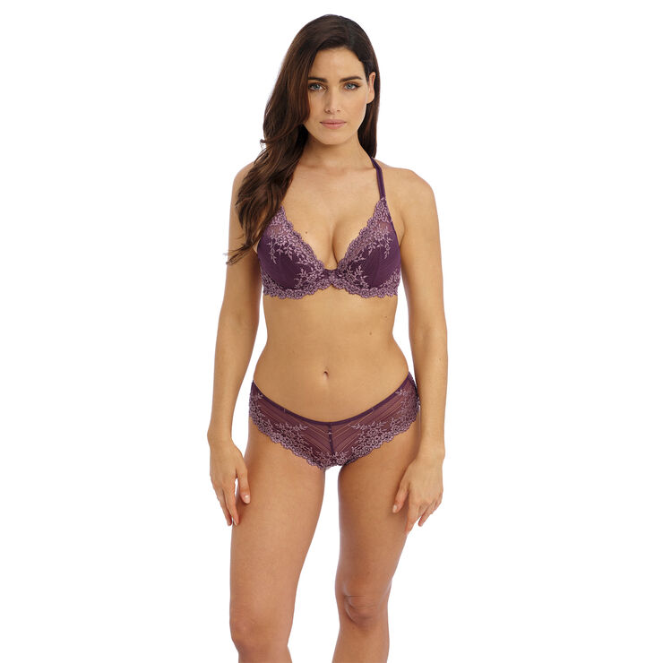 Wacoal EMBRACE LACE PLUNGE UNDERWIRE BRA Italian plum/valerian
