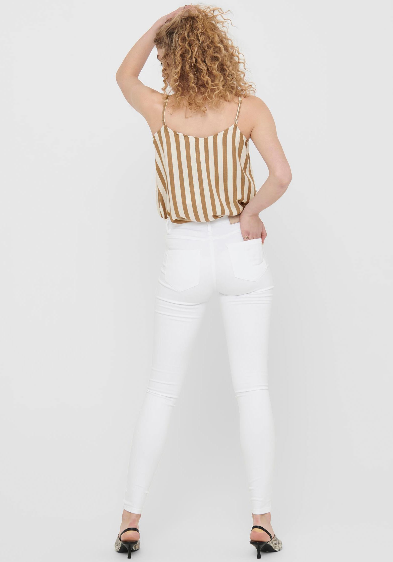 ONLY Skinny-fit-Jeans »ONLROYAL – Stretch-Denim mit hohem Bund für optimalen Sitz«, unifarben, casual, skinny fit, Denim, Eingrifftaschen