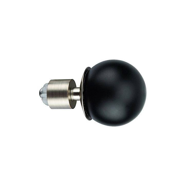 Embout boule pour barre à rideau GoodHome 19 mm Araxos noir