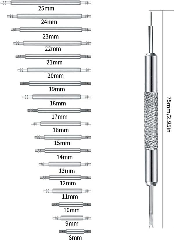 INF Fjærstift for klokker 8-25 mm 144-stykke