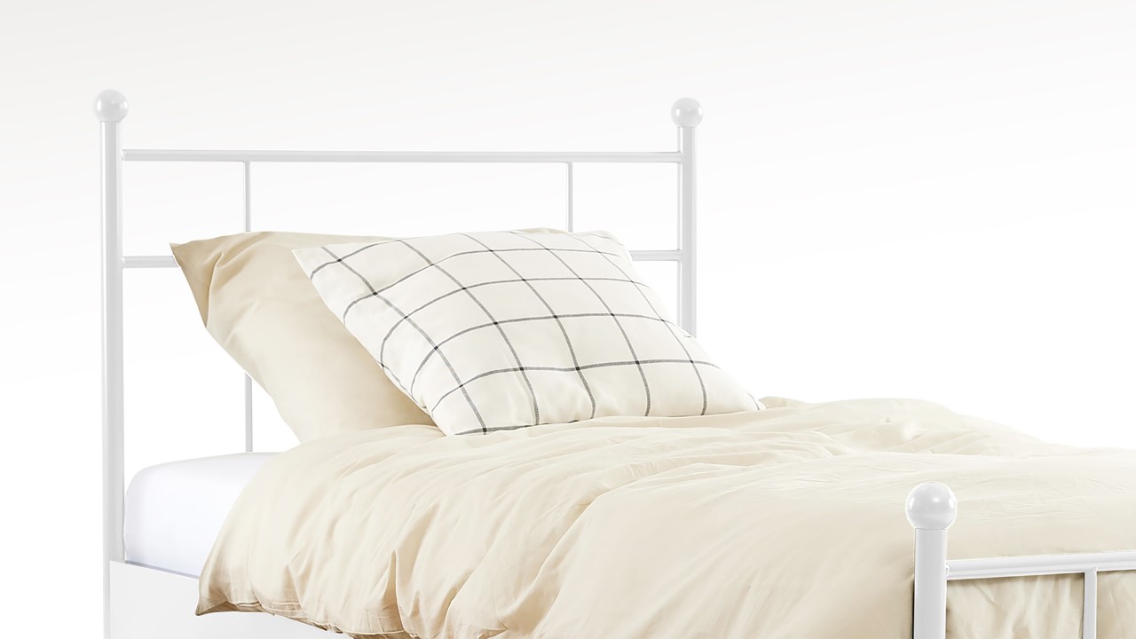 Bed Milano 1-persoons wit