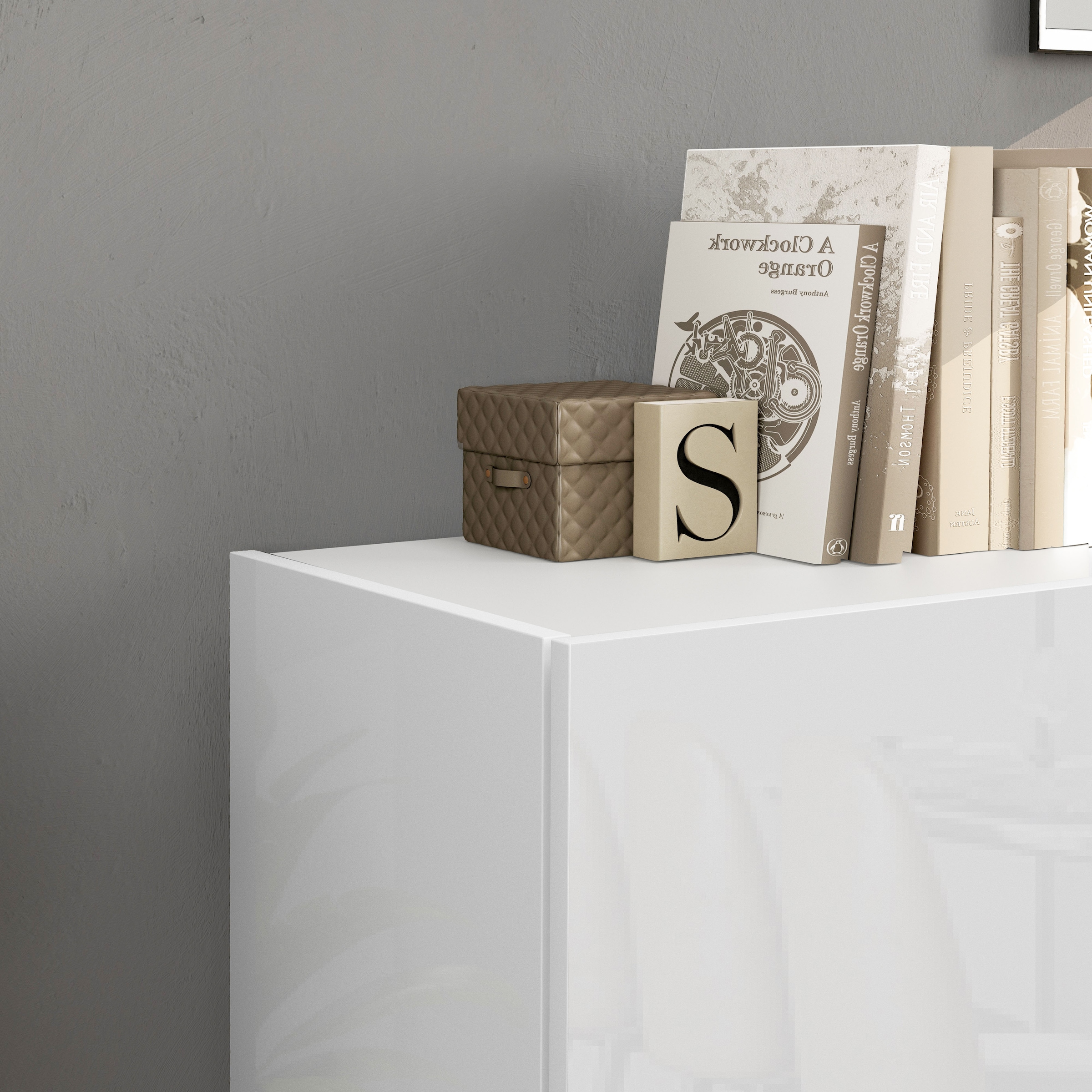 INOSIGN Sideboard »VELA, Sideboard, Breite 160 cm, Design mit schrägen Türen« 1 Stk. tlg. Made in Italy, Masse-B/T/H: 160x35x75,Sideboard, Anrichte, Kommode