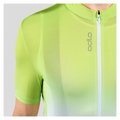 Maillot Manches Courtes Odlo Zeroweight Chill-Tec Jaune/Blanc