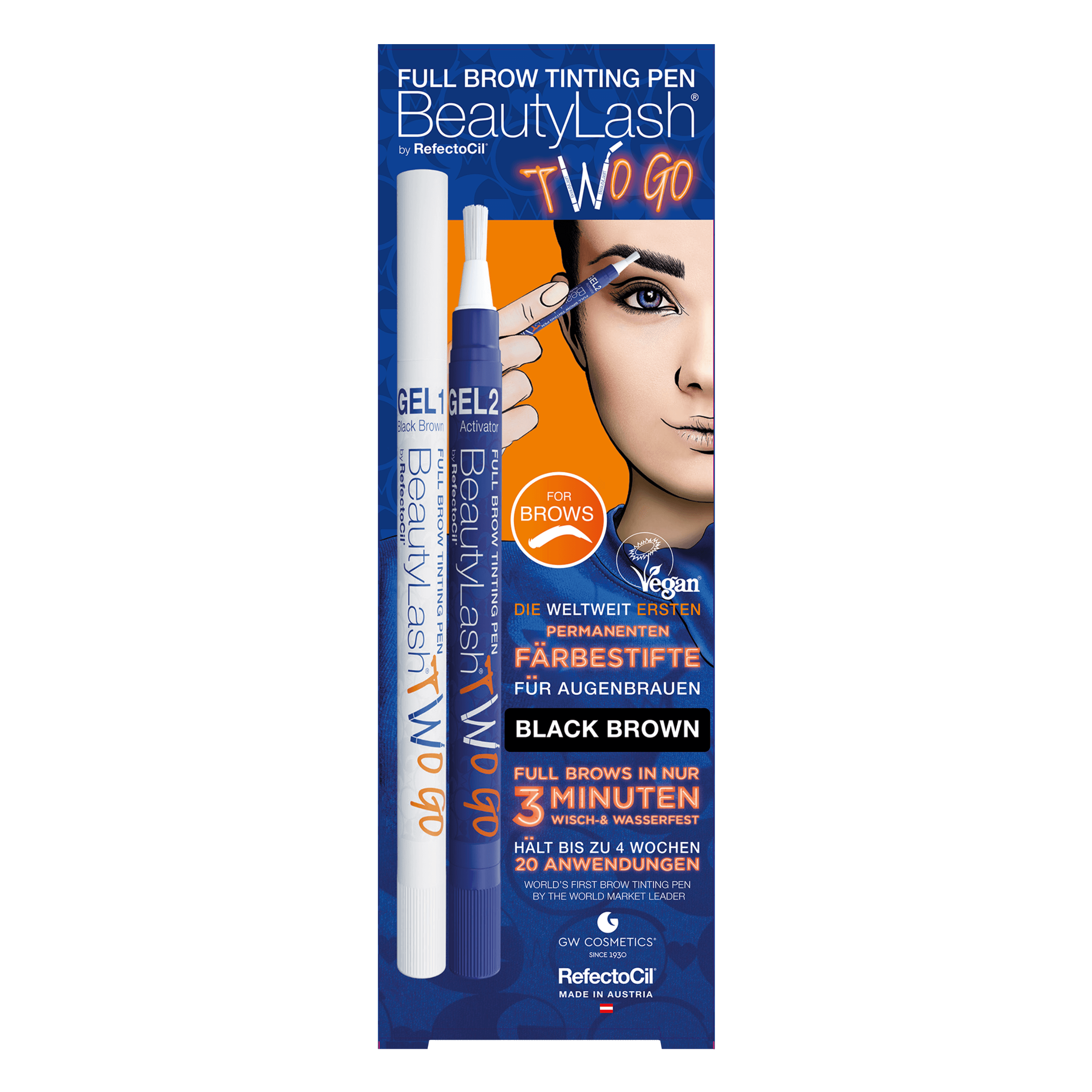 BEAUTYLASH Full Brow Tinting Pen Two Go<br>1 Stück, black brown