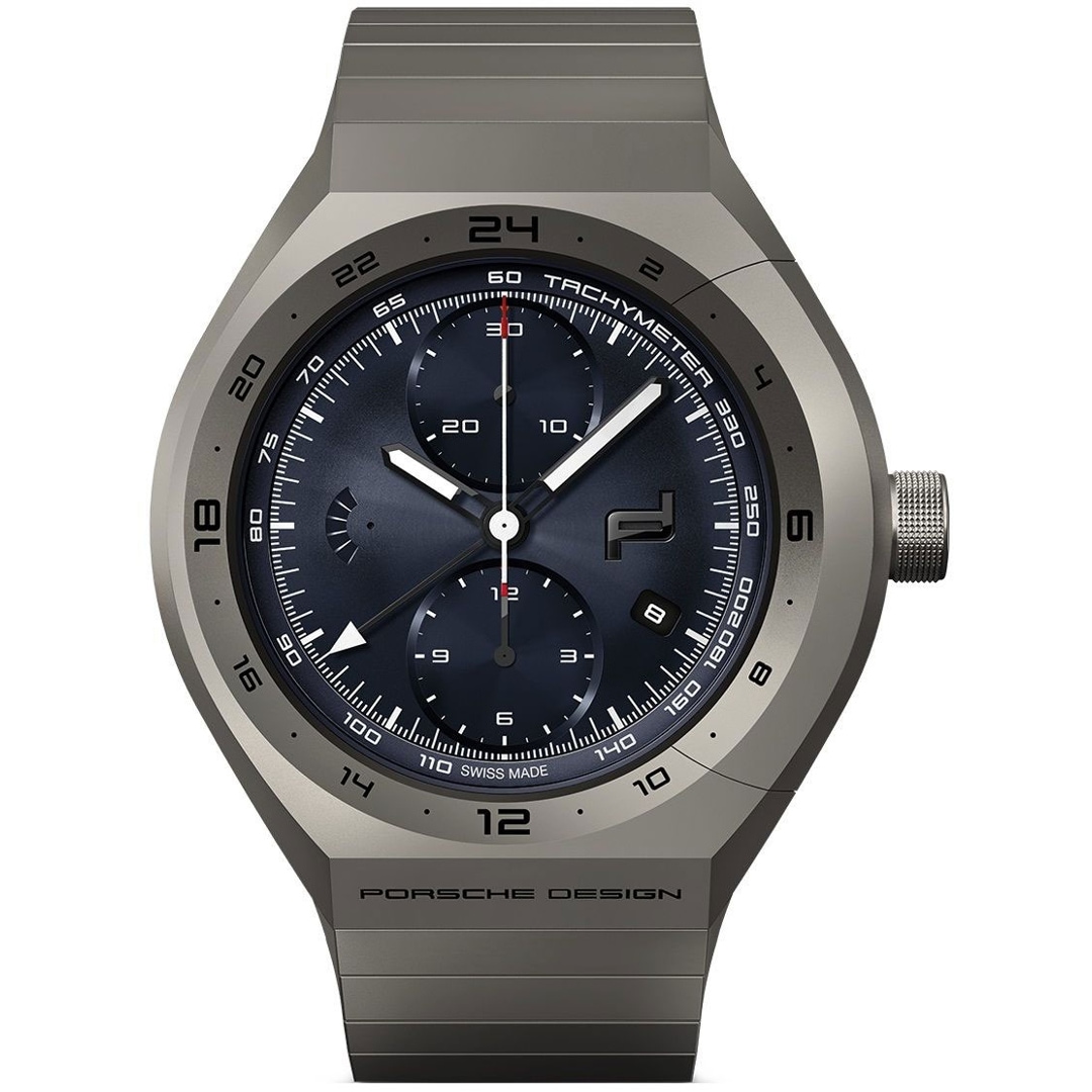 Porsche Design Monobloc Actuator GMT-Chronotimer Titanium Blue