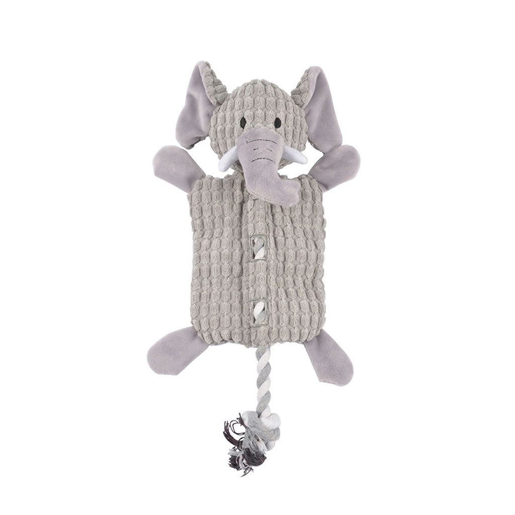 Peluche éléphant pour chien 18.5x36x9cm