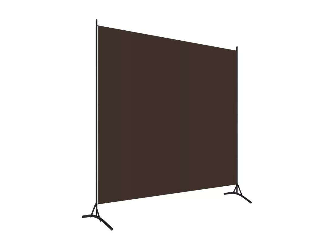 Cloison de séparation marron 175x180 cm tissu