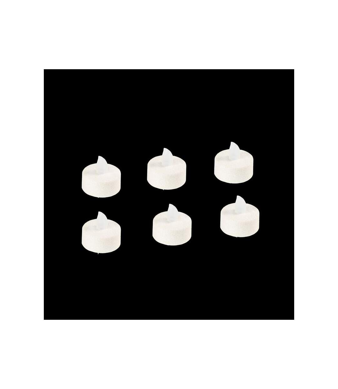 Paris Prix - Lot De 6 Bougies Led colorama 4cm Blanc
